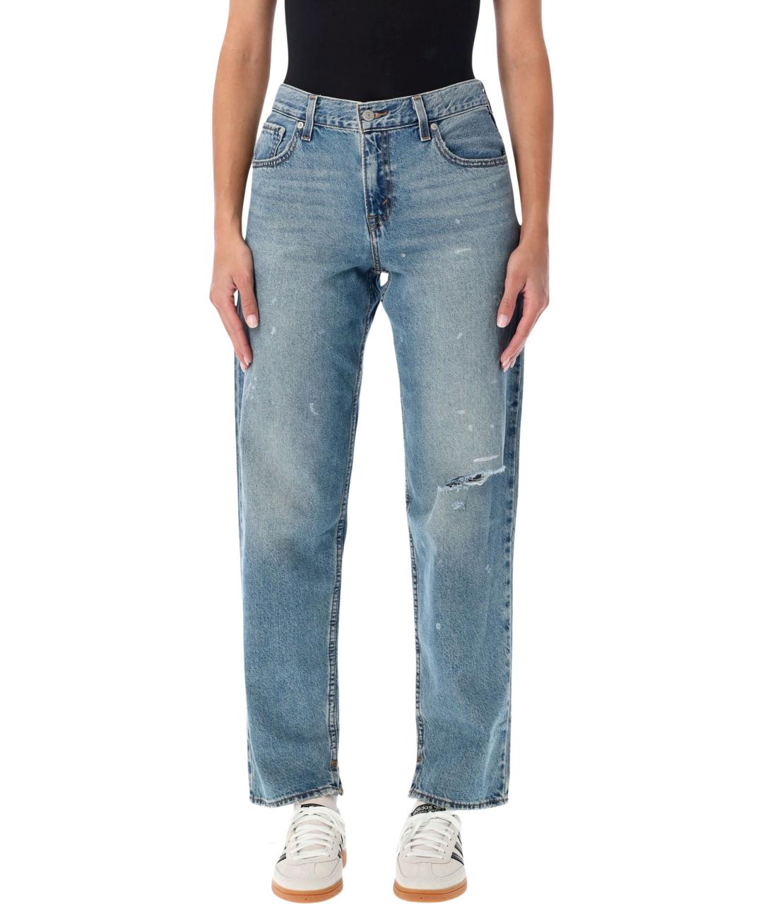 LEVI'S Голубые хлопковые прямые джинсы, фото 1