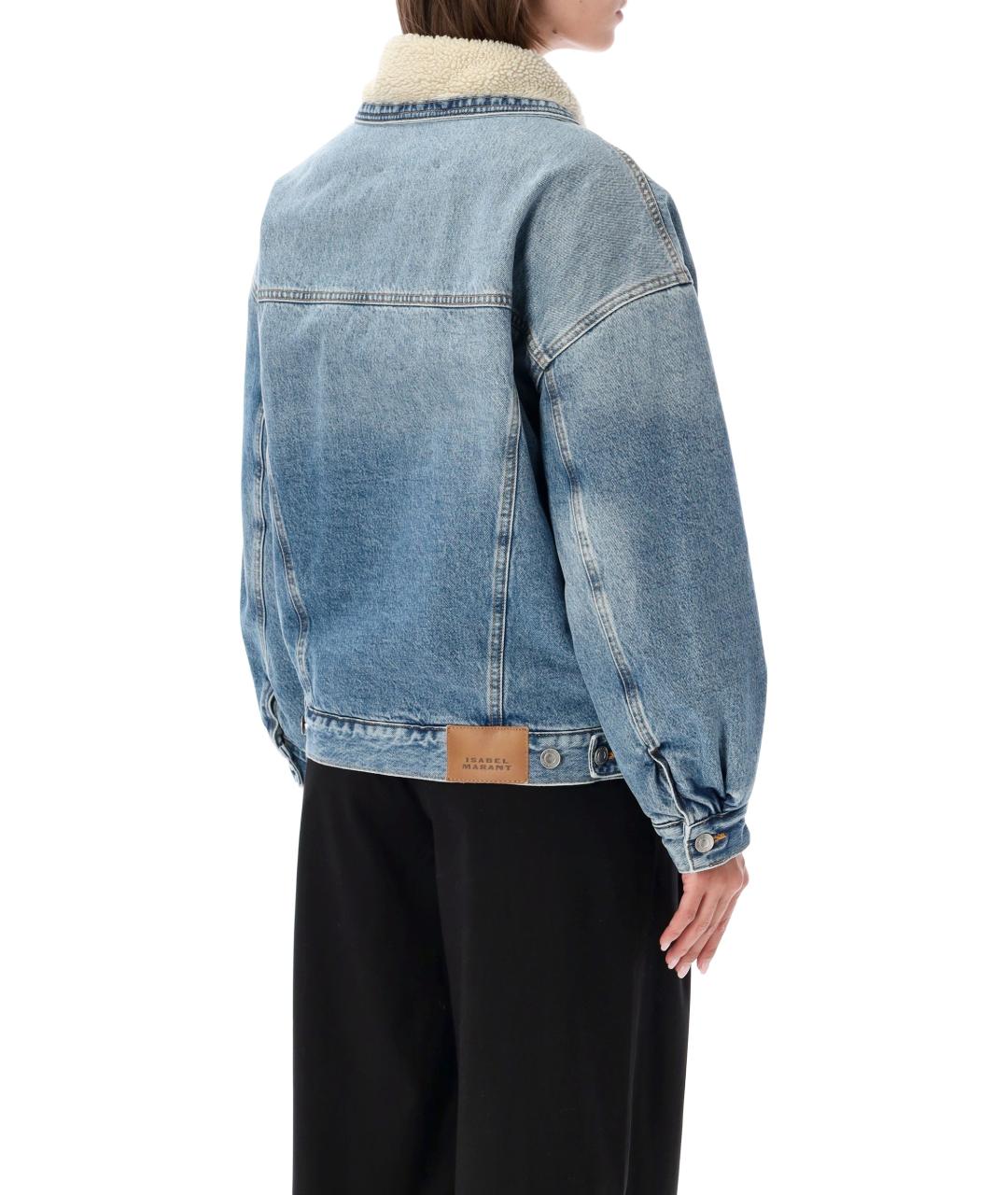 ISABEL MARANT Голубая хлопковая куртка, фото 2
