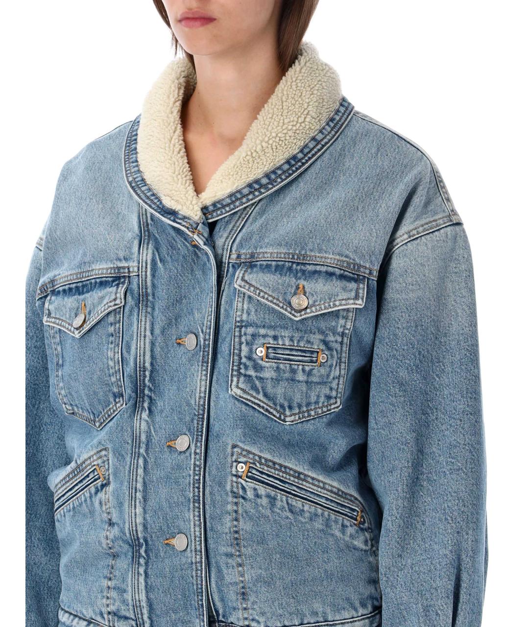 ISABEL MARANT Голубая хлопковая куртка, фото 3