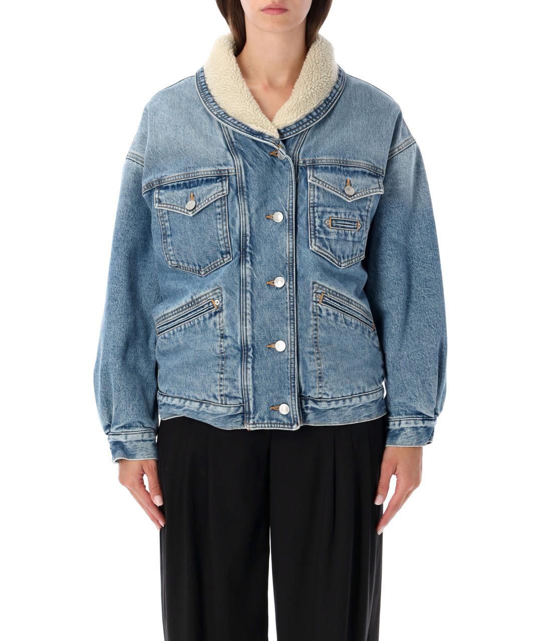 ISABEL MARANT Голубая хлопковая куртка, фото 1