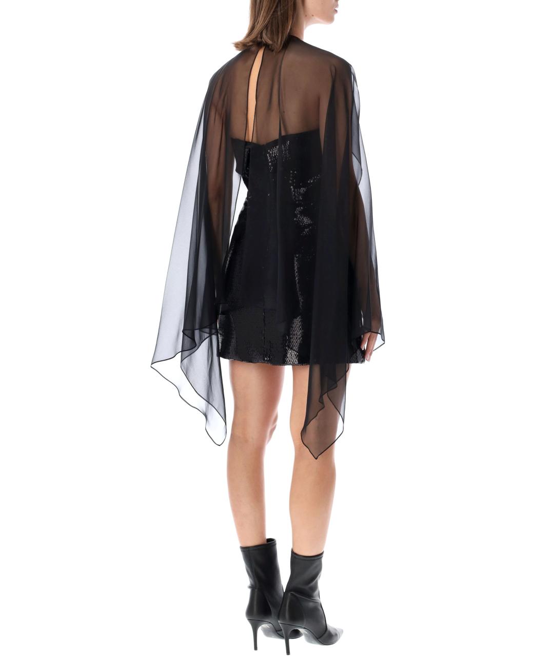 ALBERTA FERRETTI Черное полиэстеровое коктейльное платье, фото 2