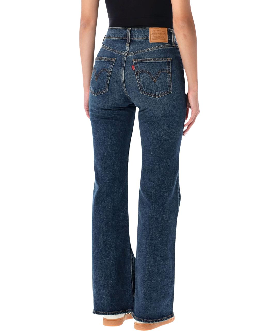 LEVI'S Синие хлопковые прямые джинсы, фото 2