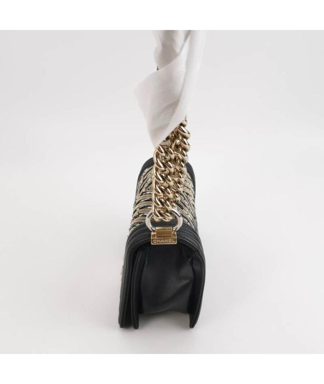 CHANEL Черная кожаная сумка через плечо, фото 2