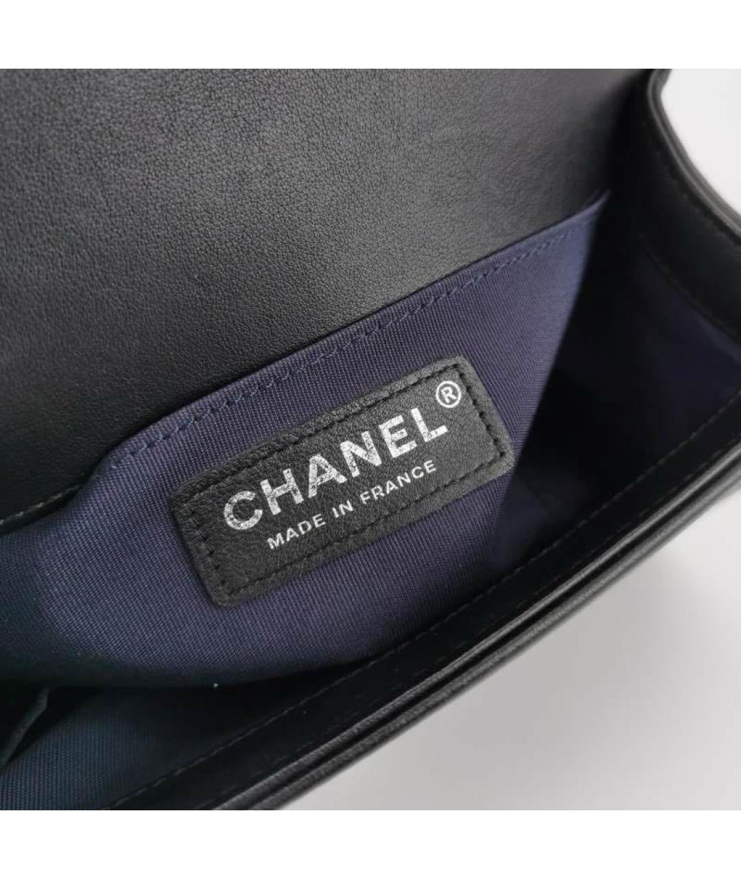 CHANEL Черная кожаная сумка через плечо, фото 4
