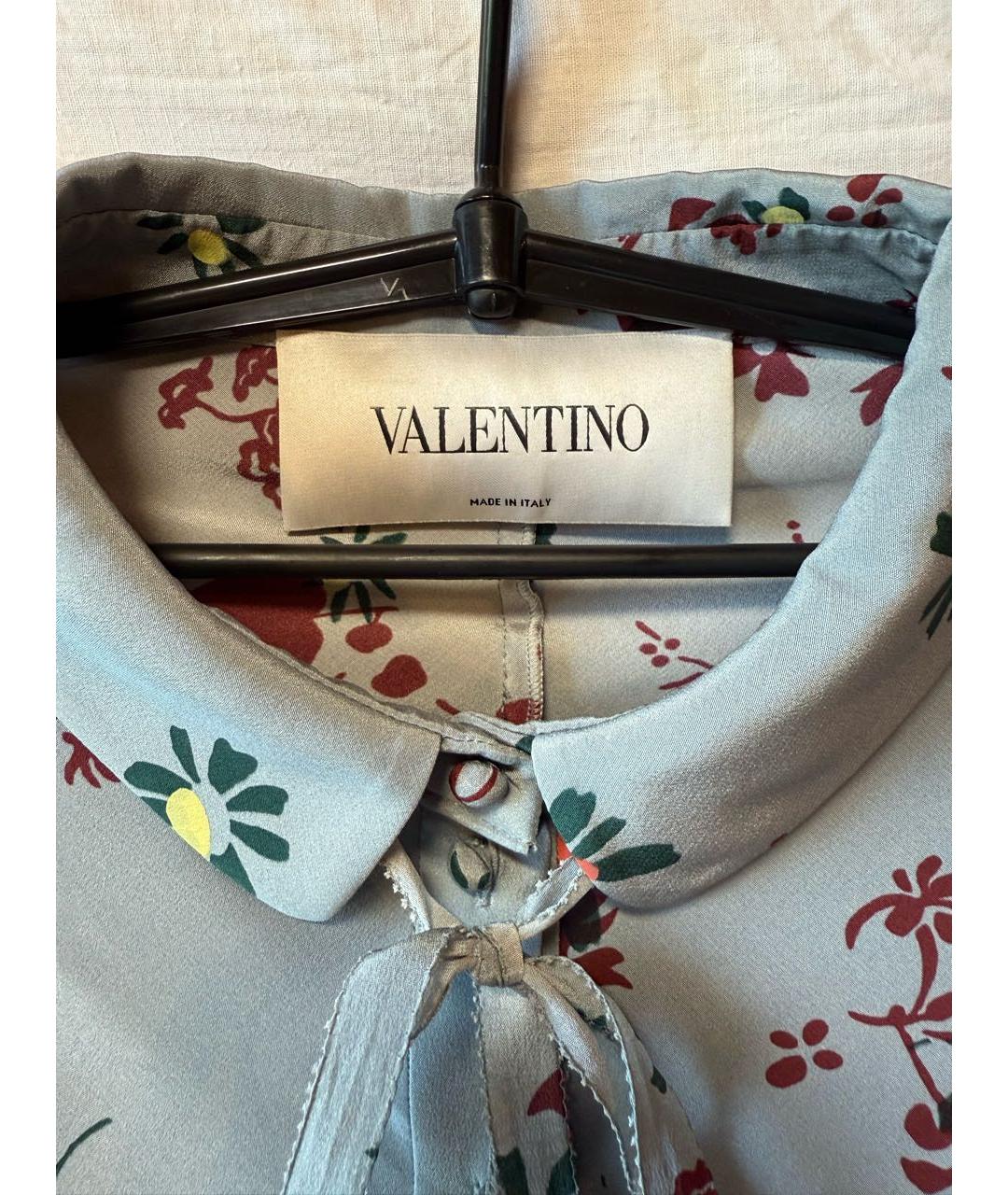 VALENTINO Мульти шелковое повседневное платье, фото 4