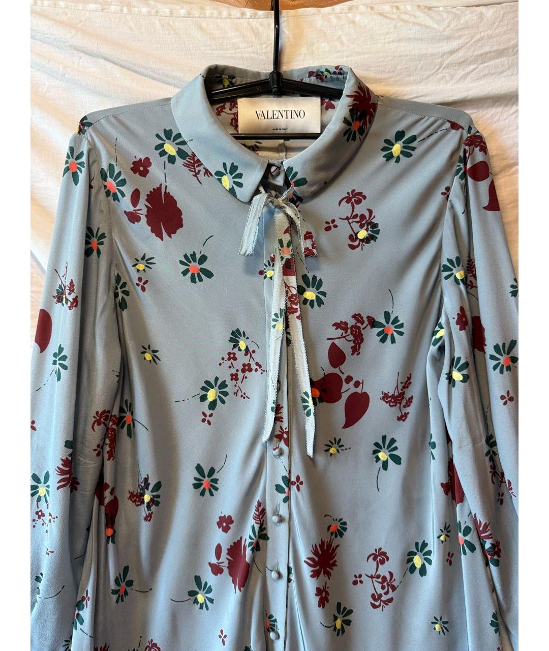 VALENTINO Мульти шелковое повседневное платье, фото 3