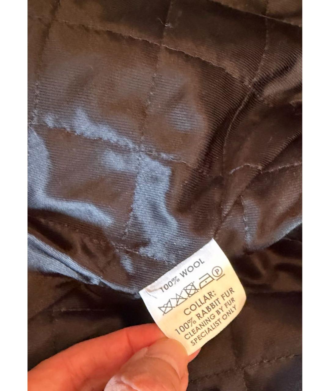 DRIES VAN NOTEN Черное шерстяное пальто, фото 3