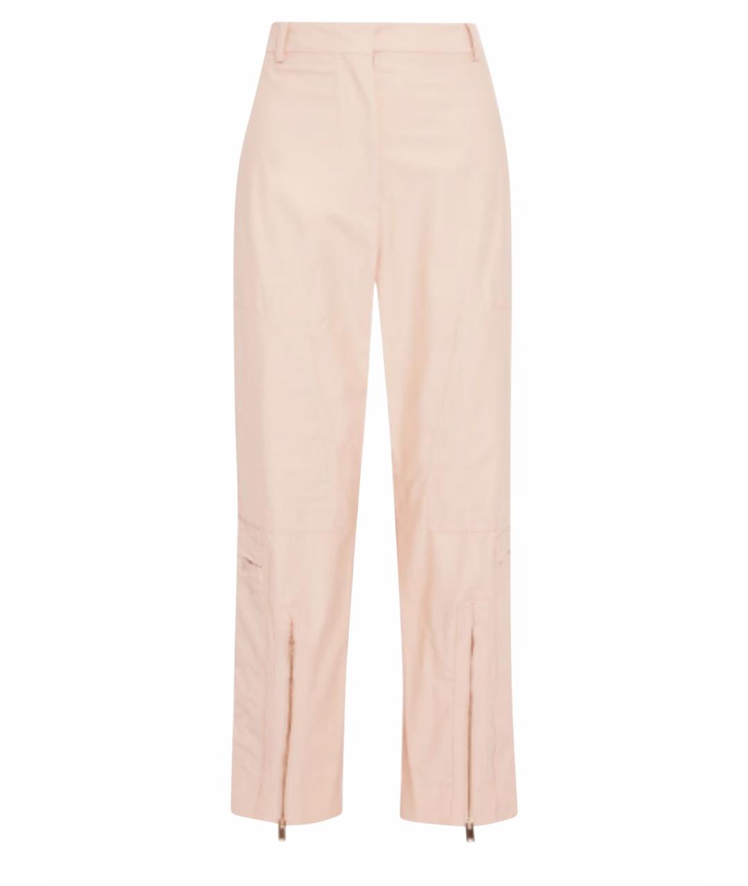 STELLA MCCARTNEY Розовые хлопковые прямые брюки, фото 8