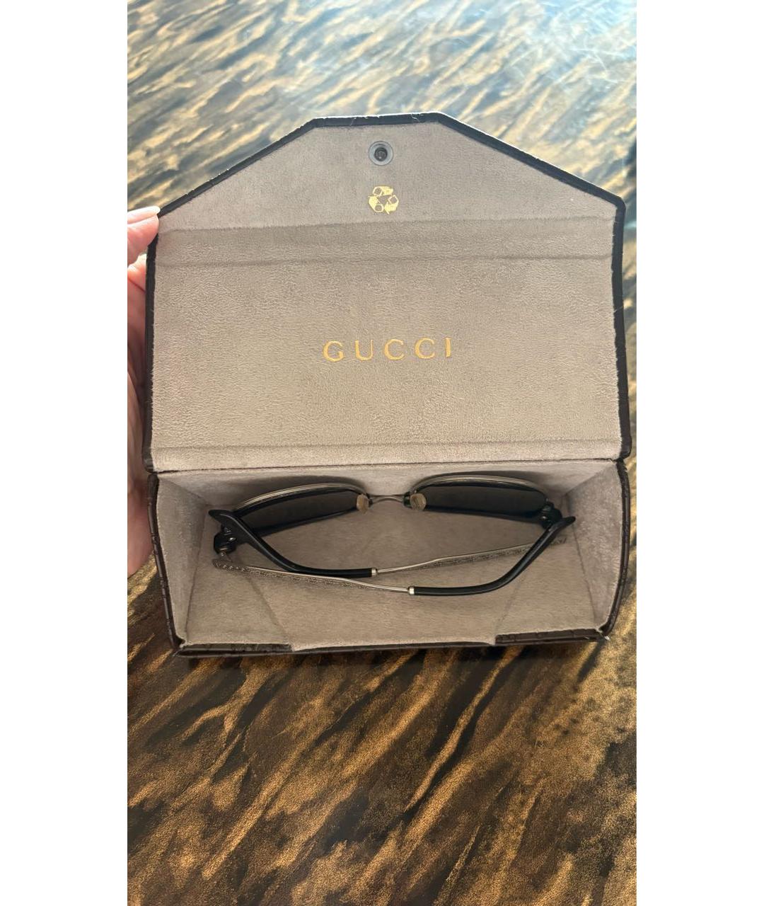 GUCCI Черные пластиковые солнцезащитные очки, фото 3