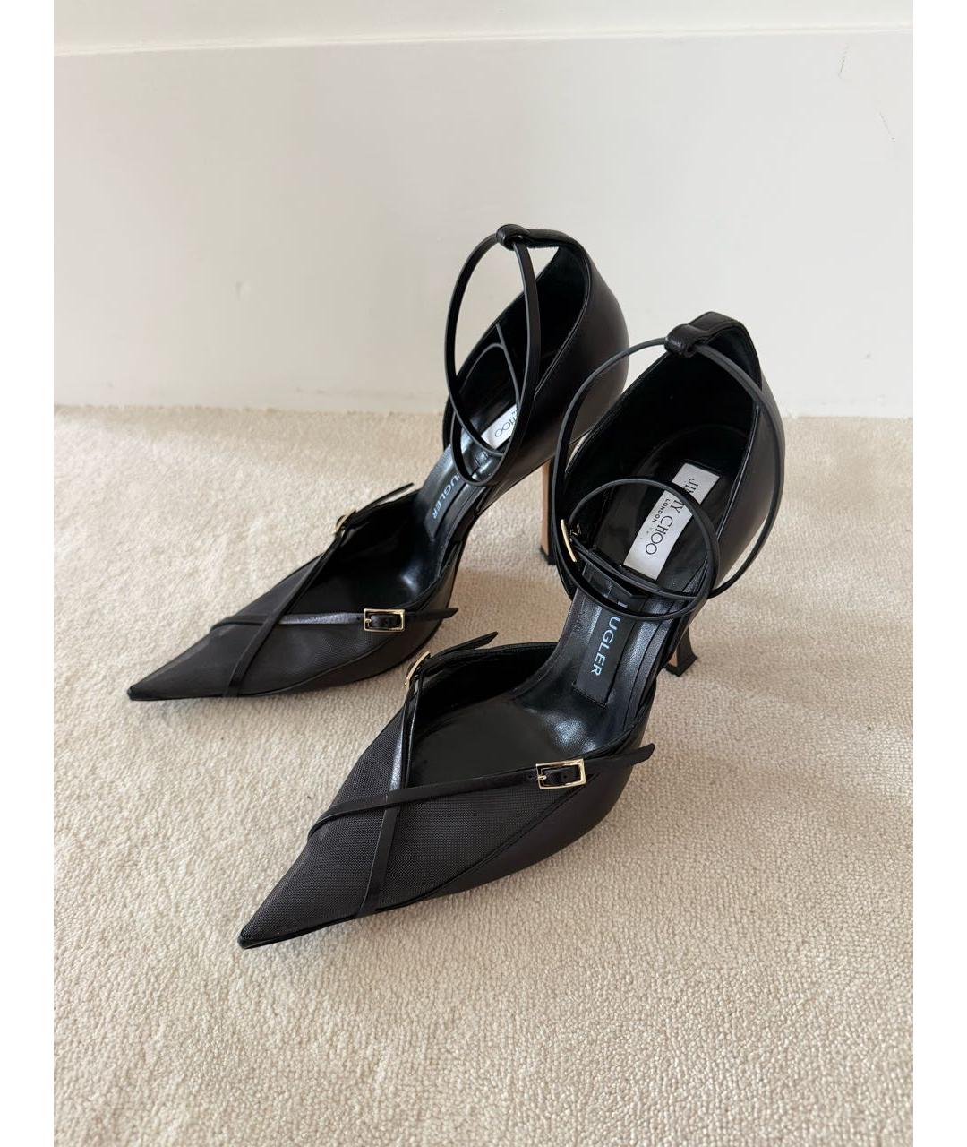 JIMMY CHOO Черные кожаные туфли, фото 2