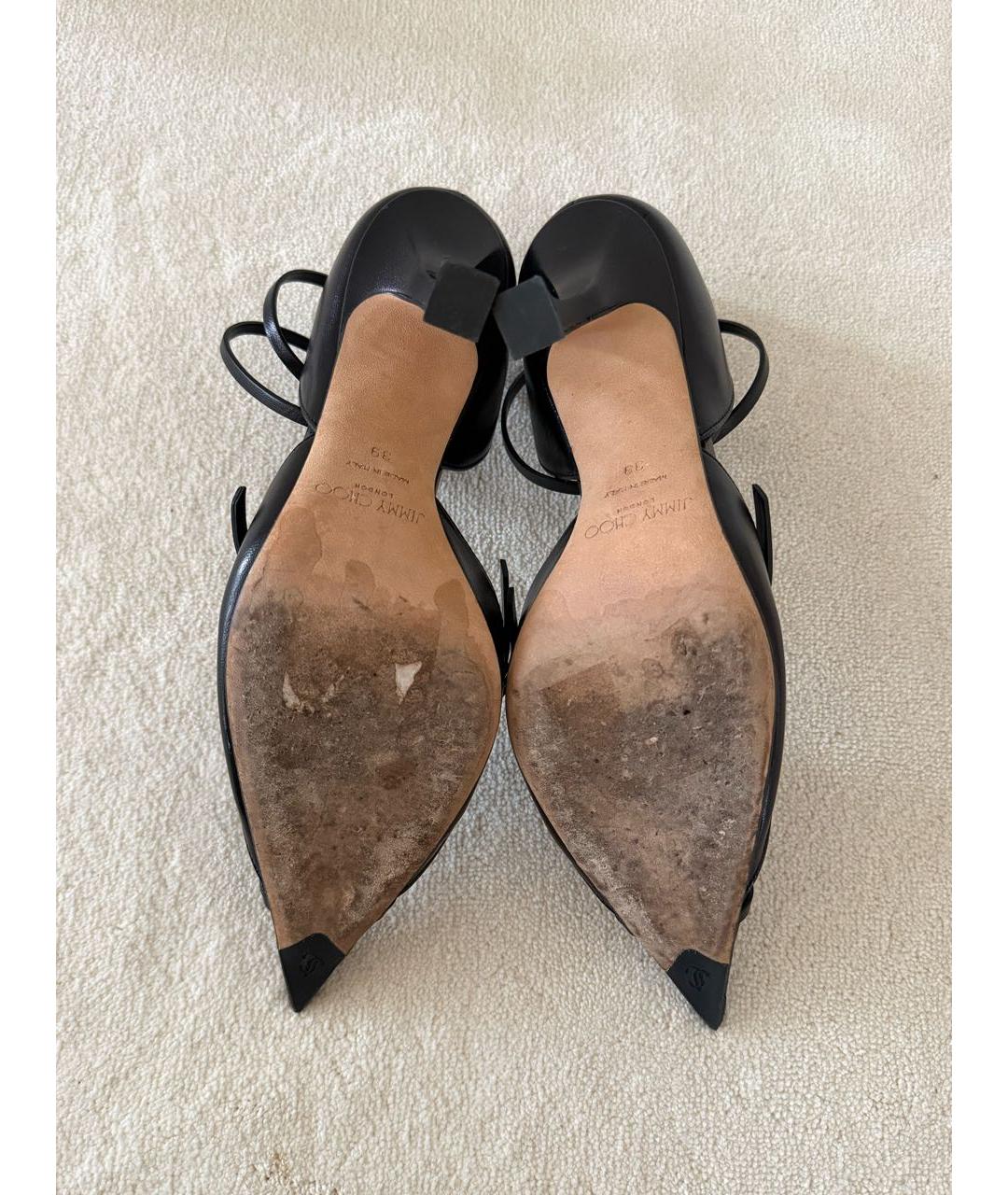 JIMMY CHOO Черные кожаные туфли, фото 8