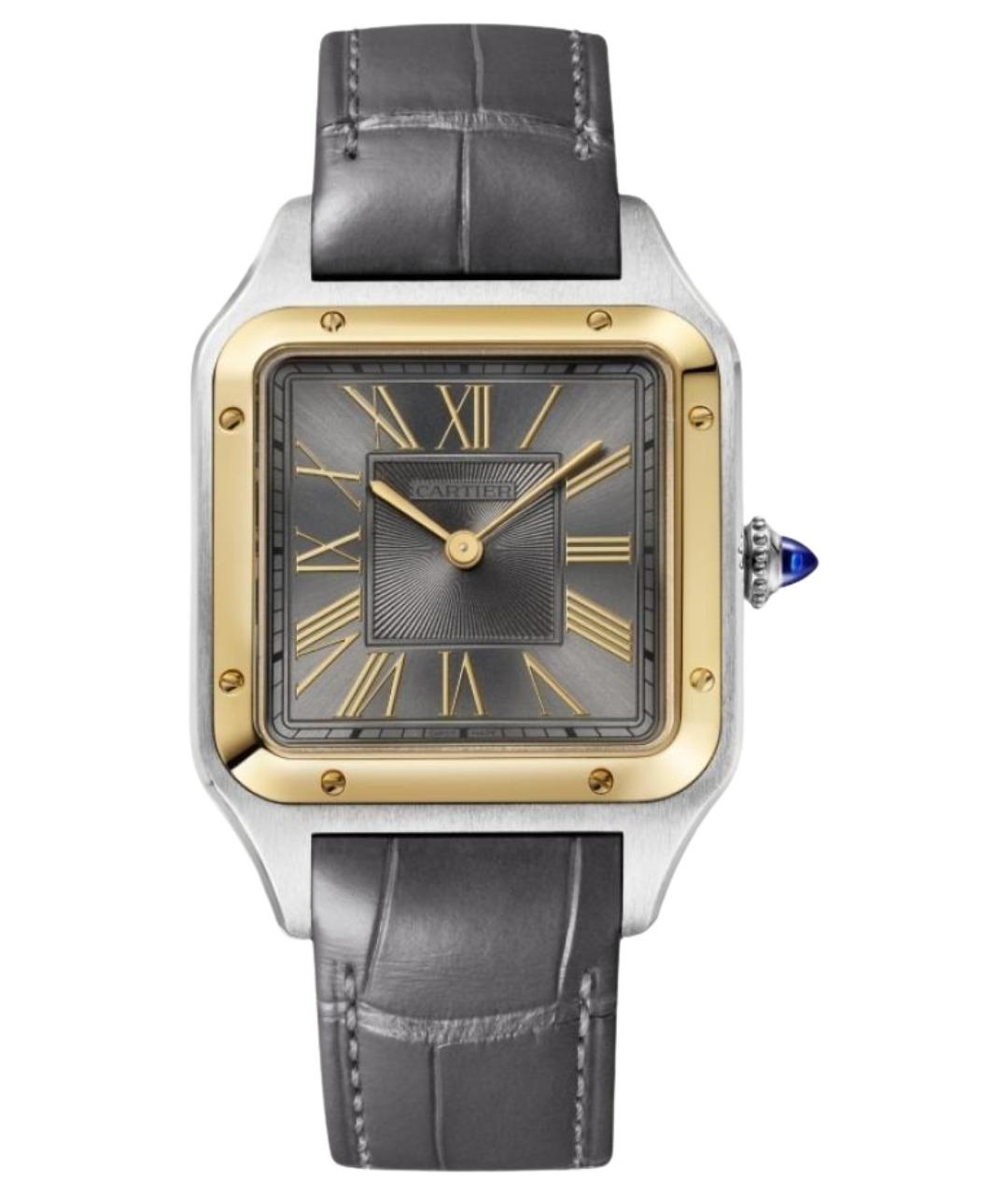 CARTIER Черные часы из желтого золота, фото 1