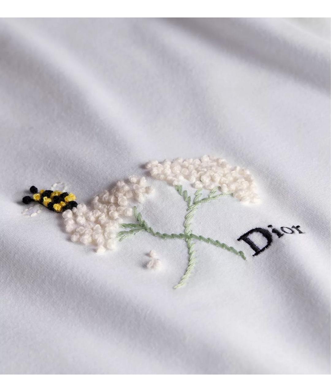 CHRISTIAN DIOR Белая хлопковая футболка, фото 3
