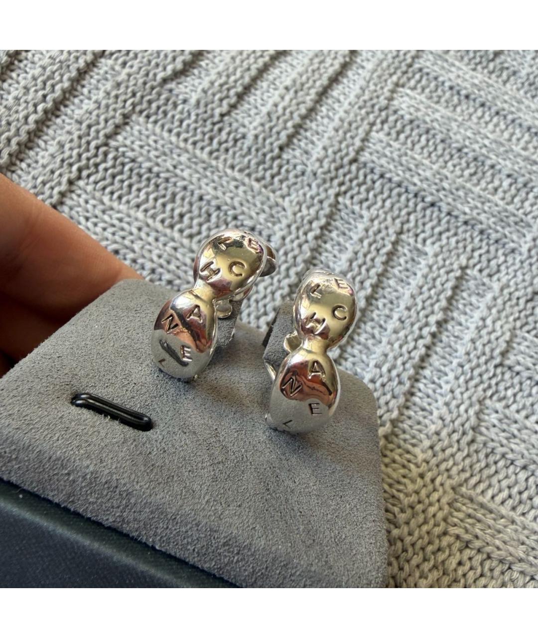 CHANEL Серебряные серебряные серьги, фото 3