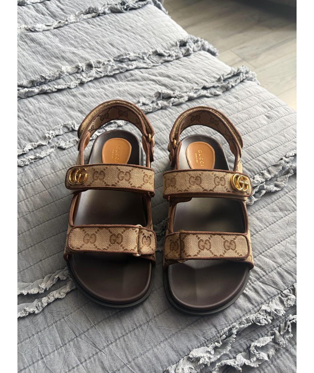 GUCCI Коричневые сандалии, фото 3