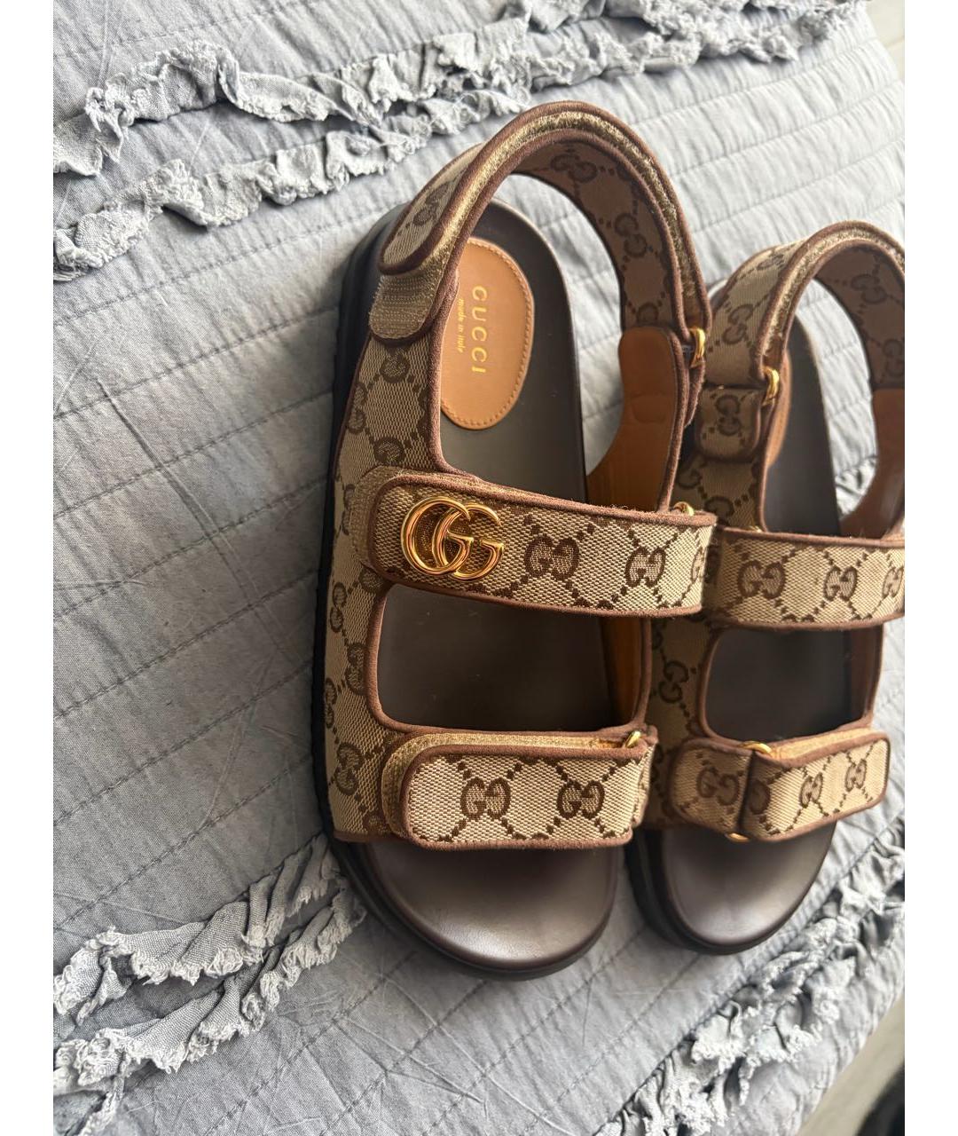 GUCCI Коричневые сандалии, фото 2