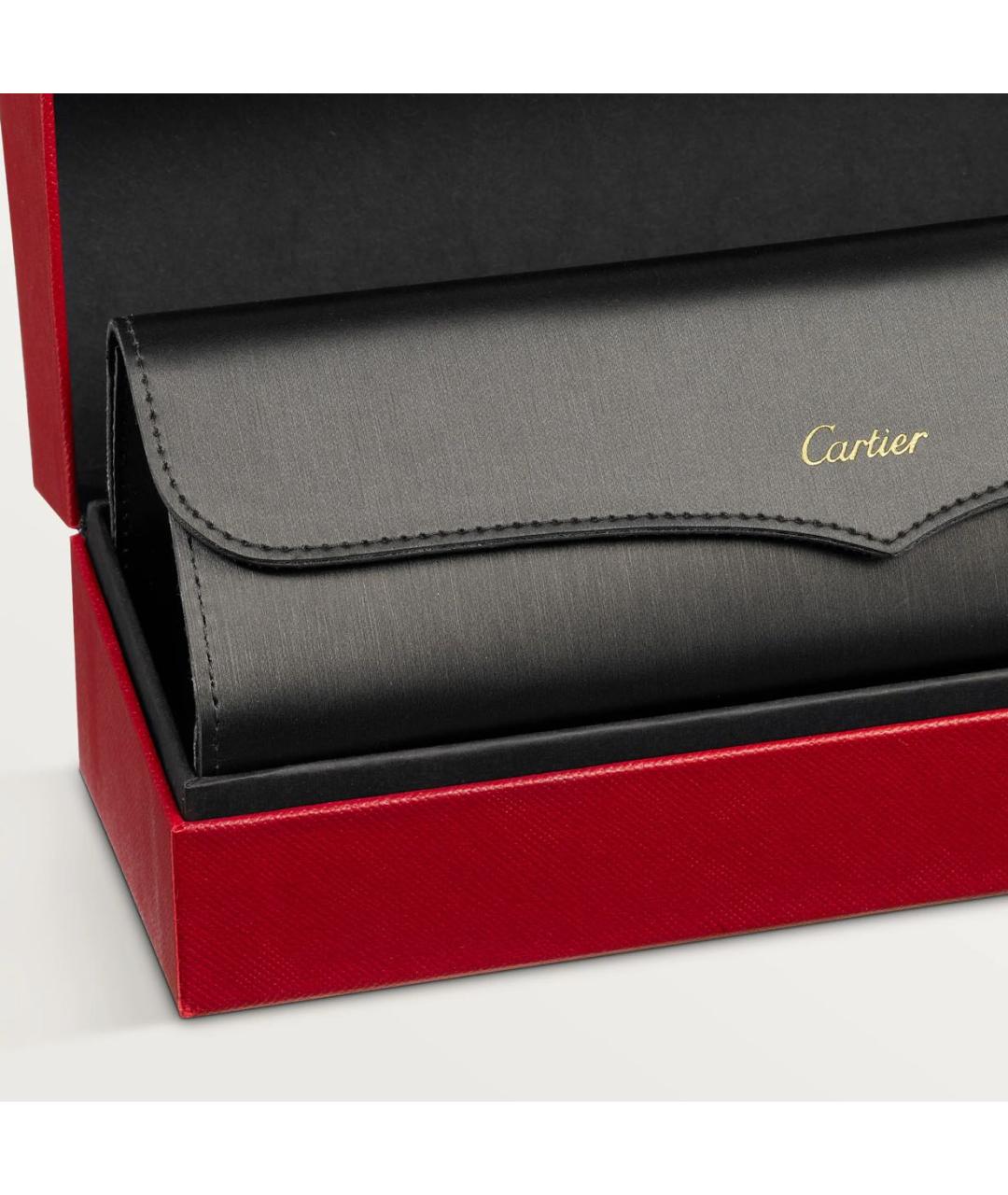 CARTIER Коричневые металлические солнцезащитные очки, фото 4