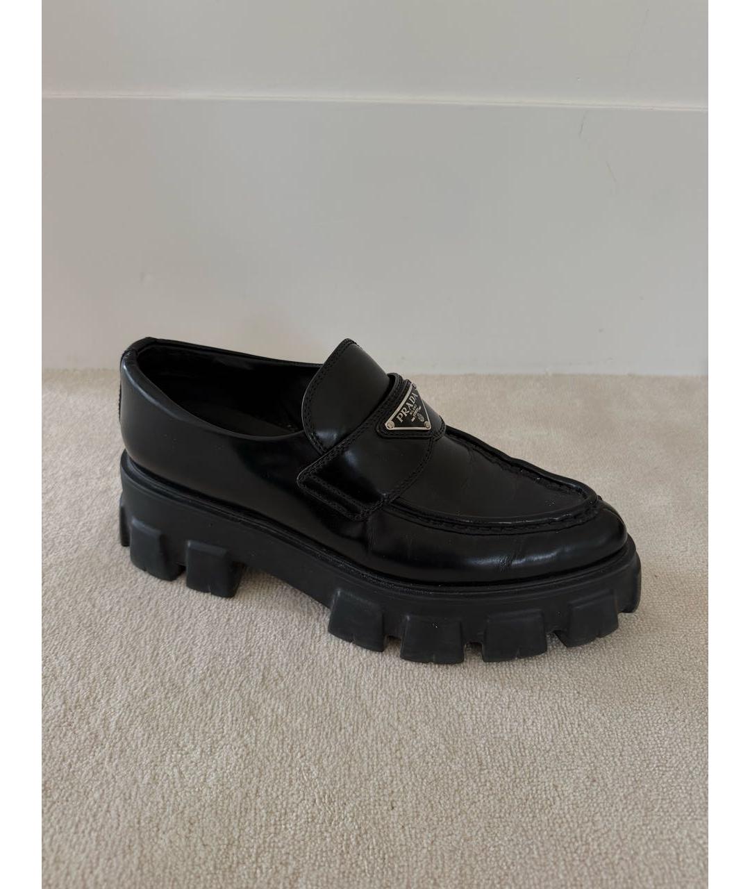 PRADA Черные кожаные лоферы, фото 9