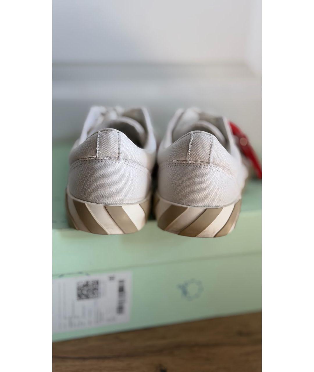 OFF-WHITE Белые текстильные кеды, фото 5