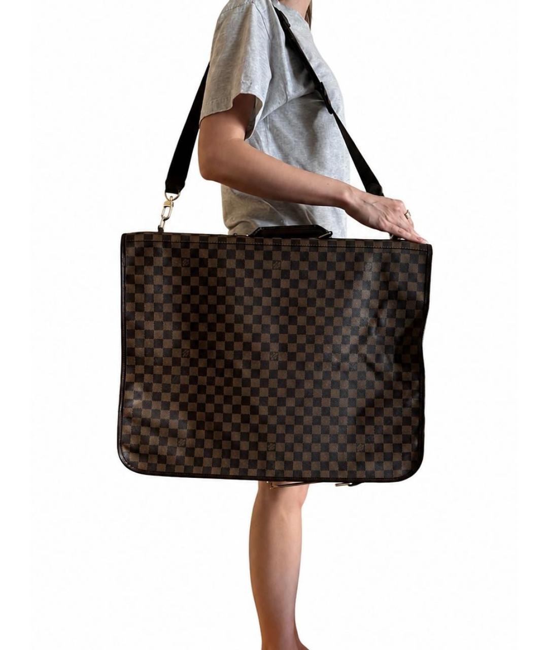 LOUIS VUITTON Коричневая кожаная дорожная/спортивная сумка, фото 5