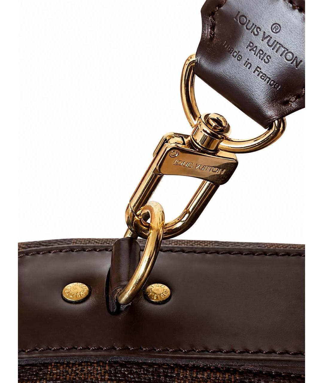 LOUIS VUITTON Коричневая кожаная дорожная/спортивная сумка, фото 6