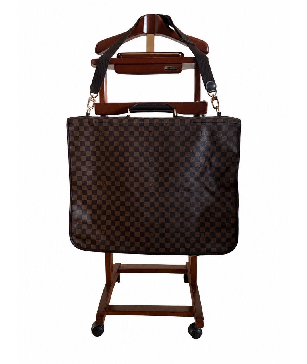LOUIS VUITTON Коричневая кожаная дорожная/спортивная сумка, фото 8