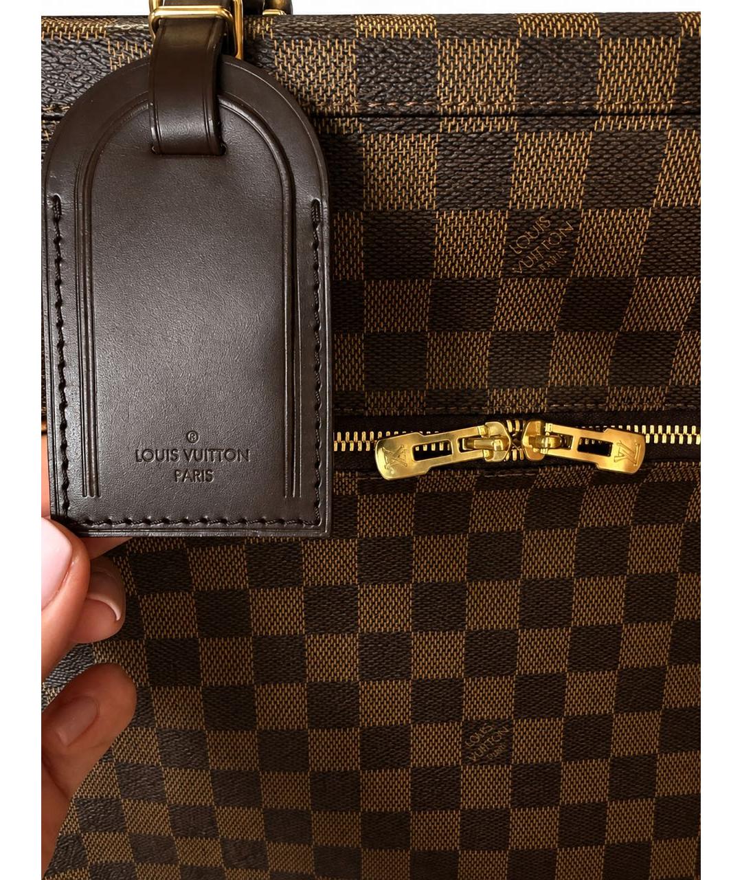 LOUIS VUITTON Коричневая кожаная дорожная/спортивная сумка, фото 7