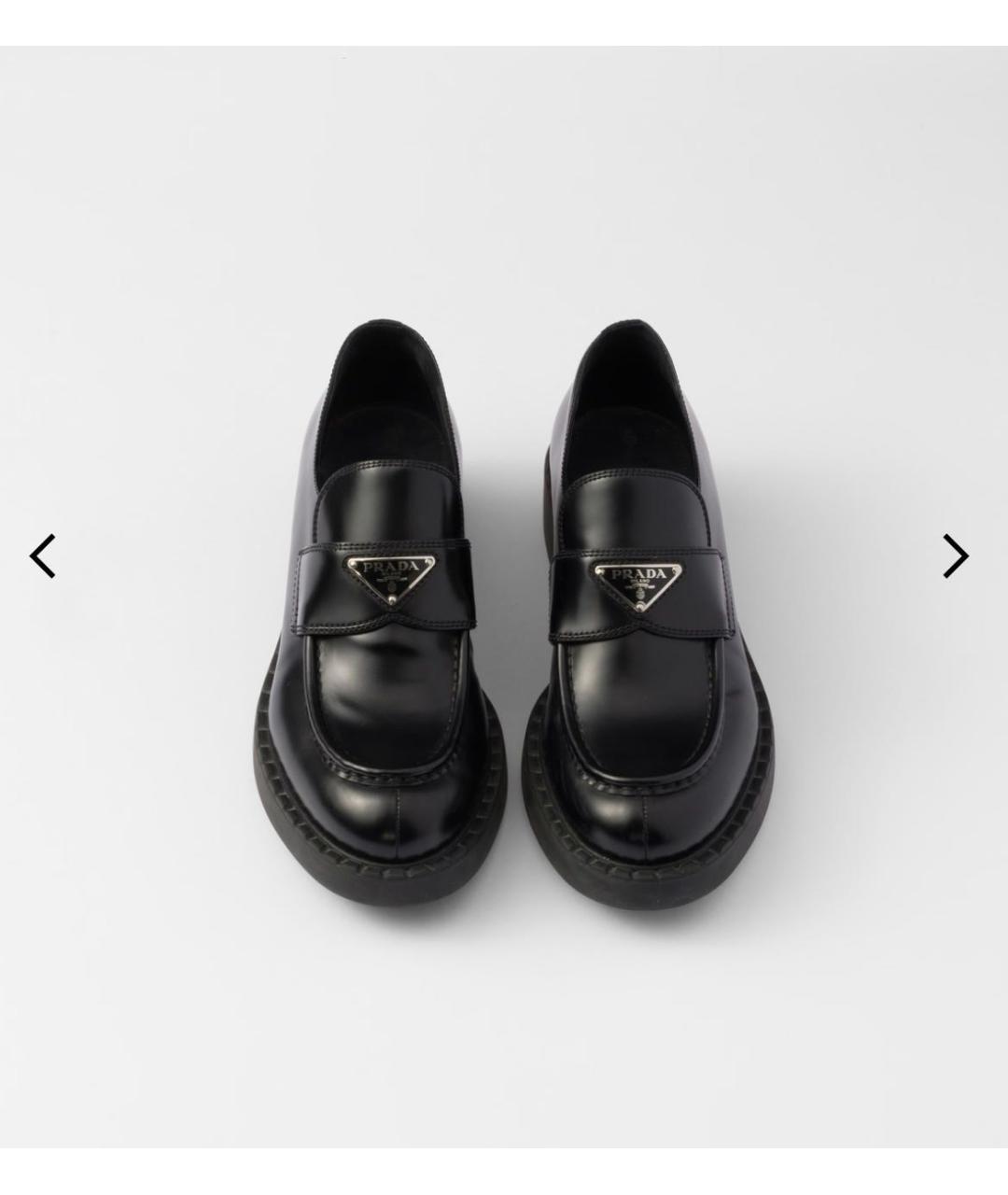 PRADA Черные кожаные лоферы, фото 6