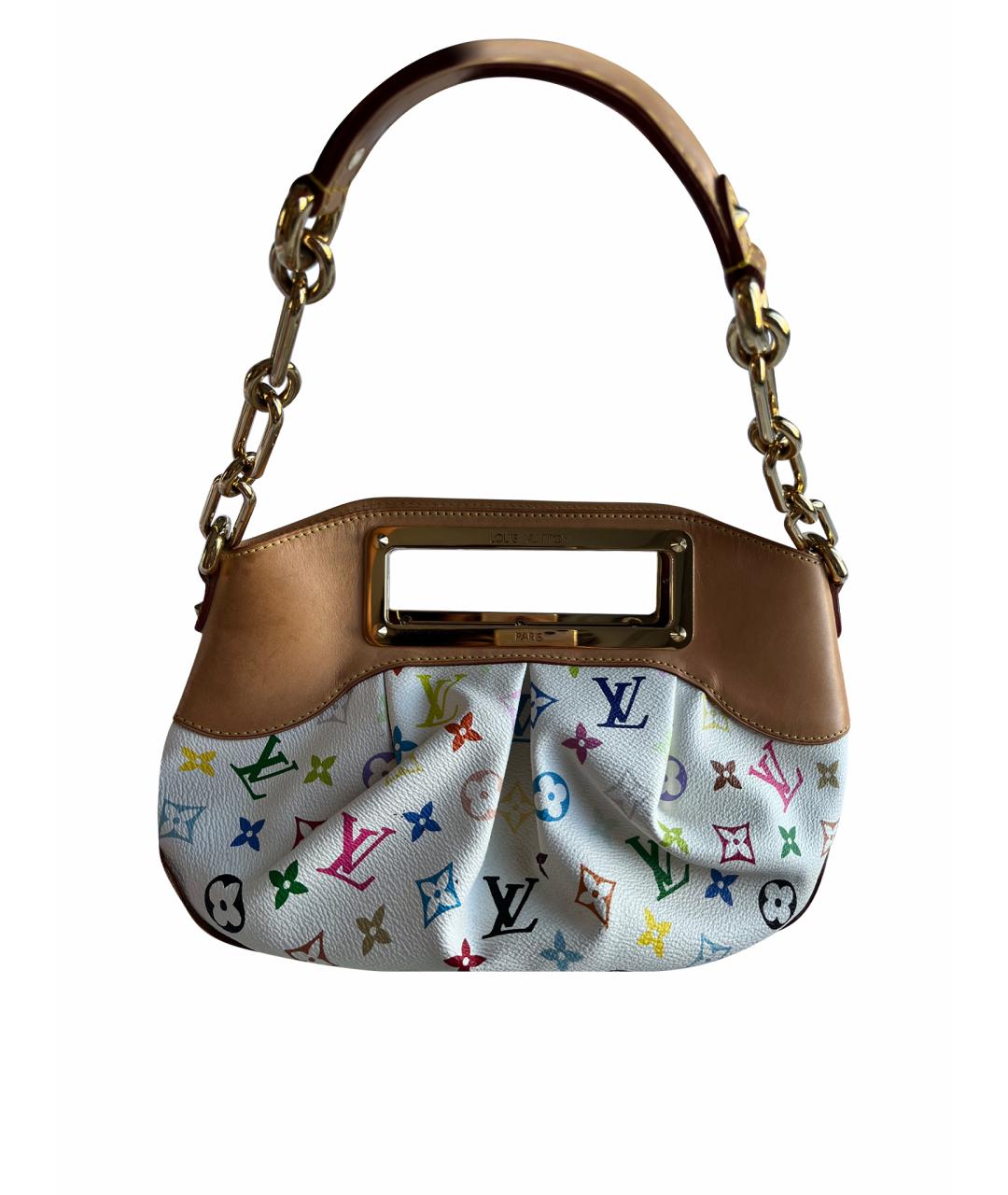 LOUIS VUITTON Белая кожаная сумка с короткими ручками, фото 1