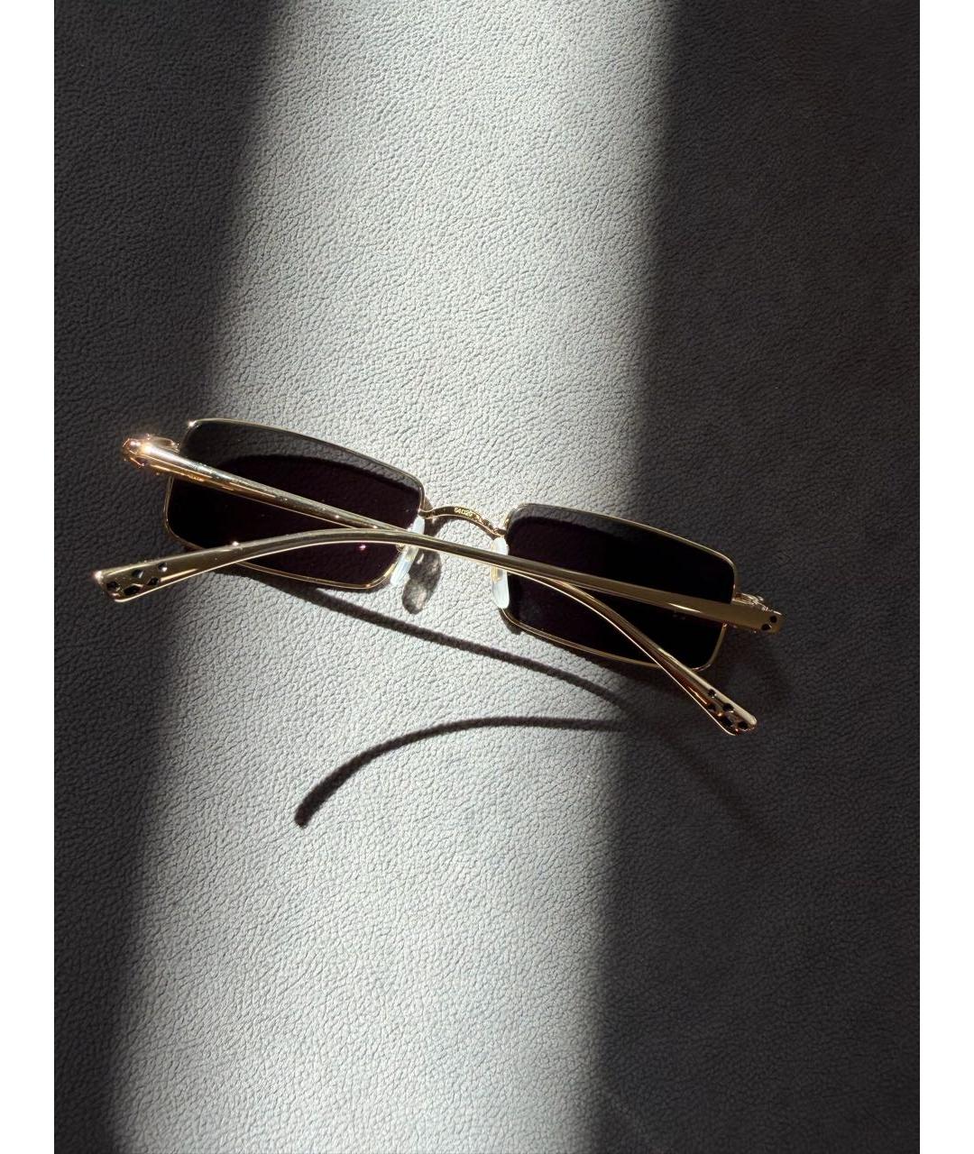 CARTIER Золотые металлические солнцезащитные очки, фото 2
