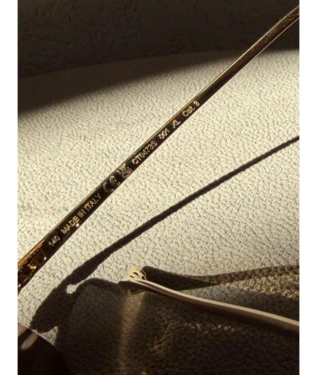 CARTIER Золотые металлические солнцезащитные очки, фото 4