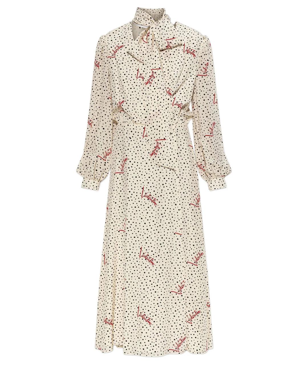 VALENTINO Мульти шелковое повседневное платье, фото 1
