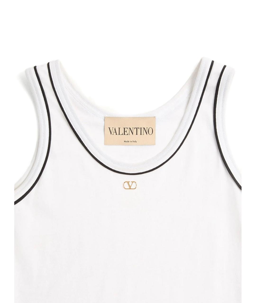 VALENTINO Белая хлопковая майка, фото 7