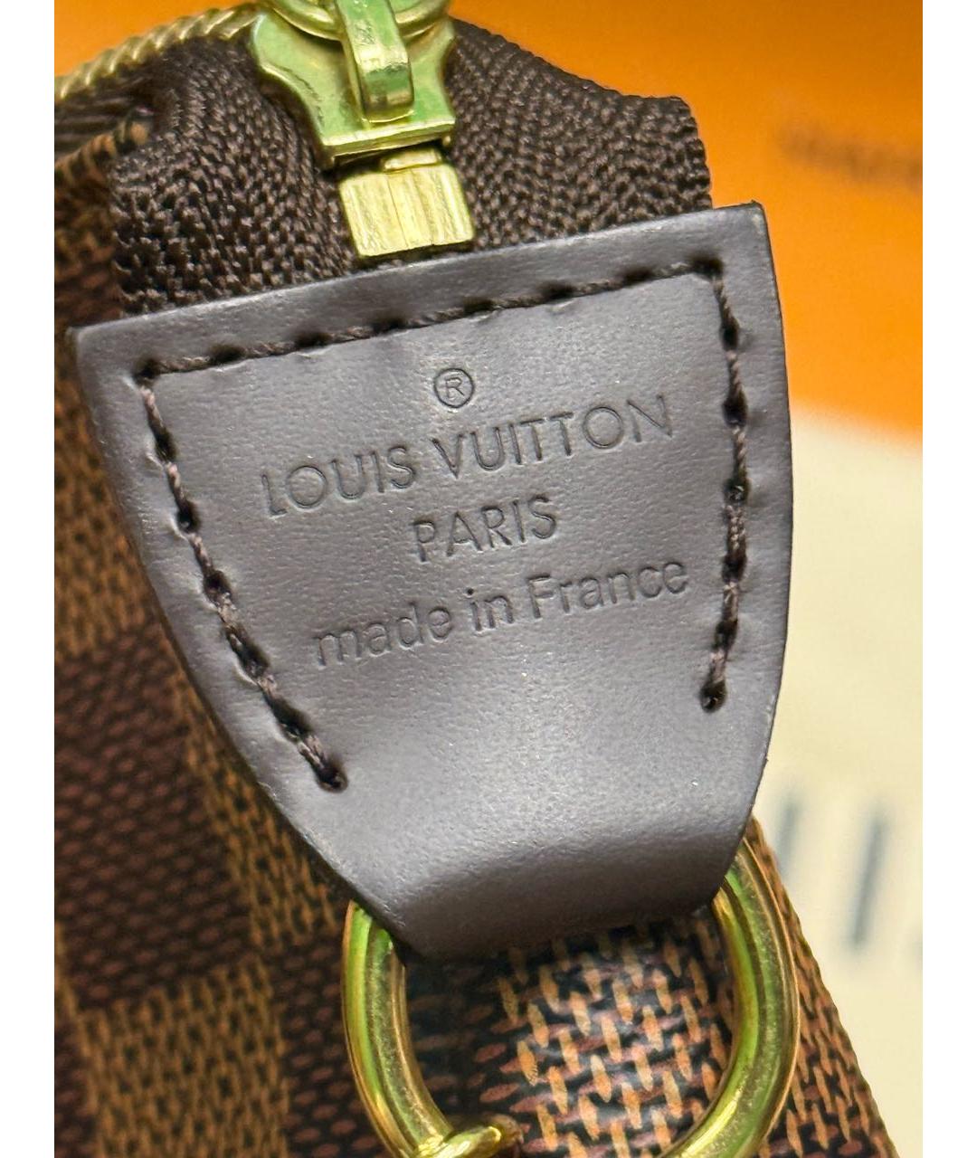 LOUIS VUITTON Коричневая сумка с короткими ручками из канвы, фото 5