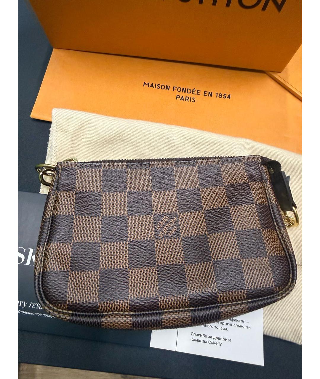 LOUIS VUITTON Коричневая сумка с короткими ручками из канвы, фото 7
