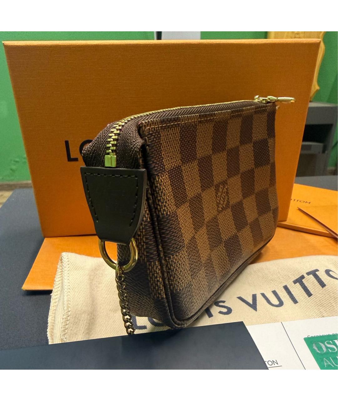 LOUIS VUITTON Коричневая сумка с короткими ручками из канвы, фото 2