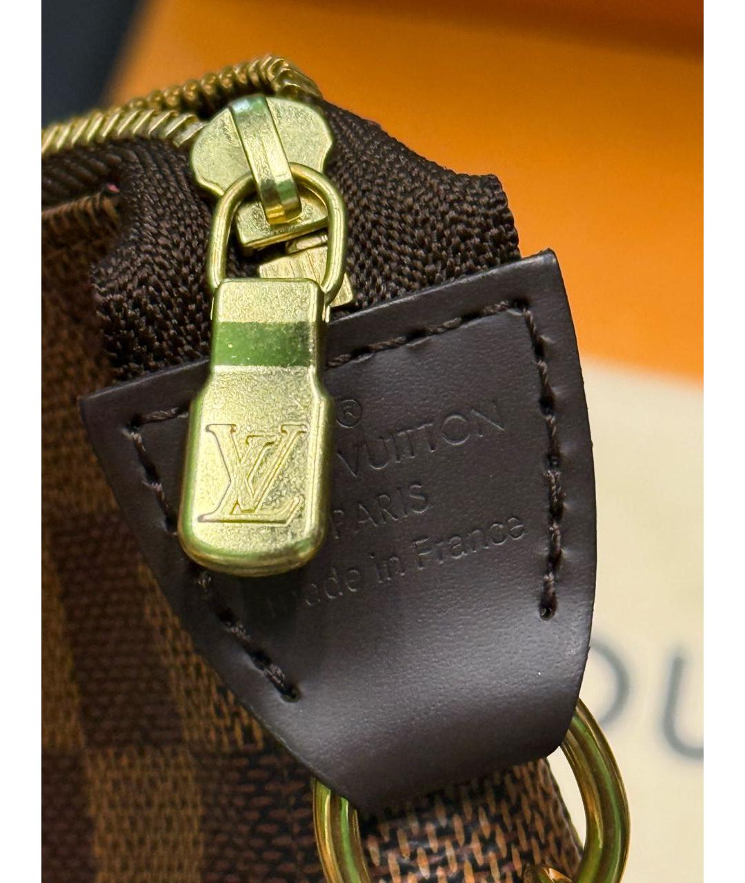 LOUIS VUITTON Коричневая сумка с короткими ручками из канвы, фото 4