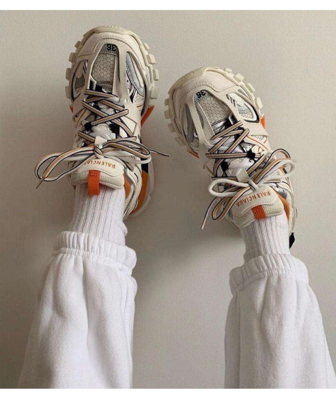 BALENCIAGA Бежевые текстильные кроссовки, фото 5