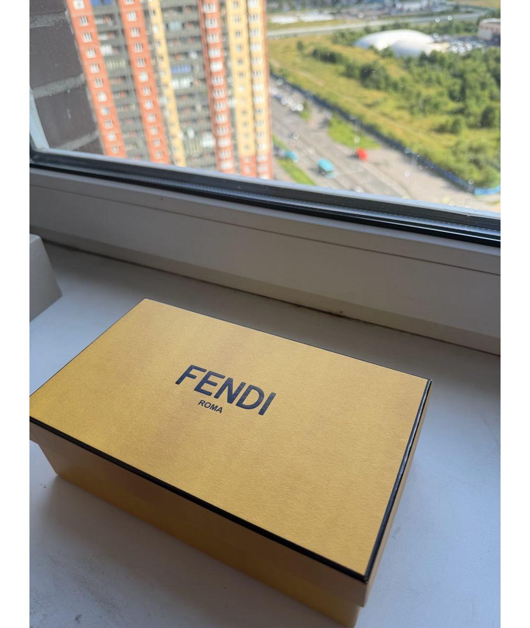 FENDI Черные металлические солнцезащитные очки, фото 5