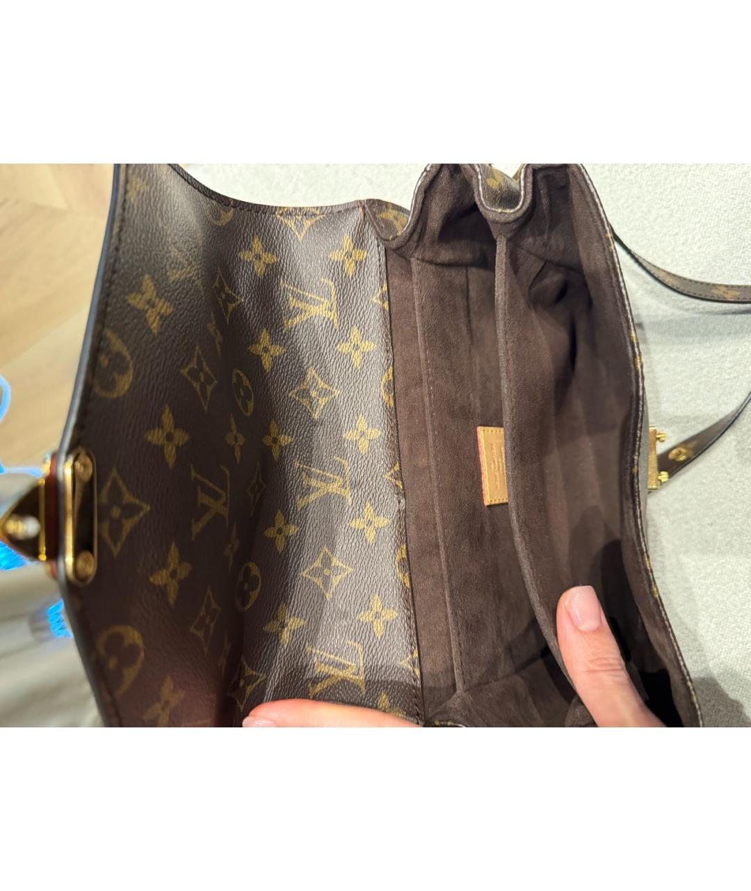 LOUIS VUITTON Коричневая сумка через плечо из канвы, фото 4