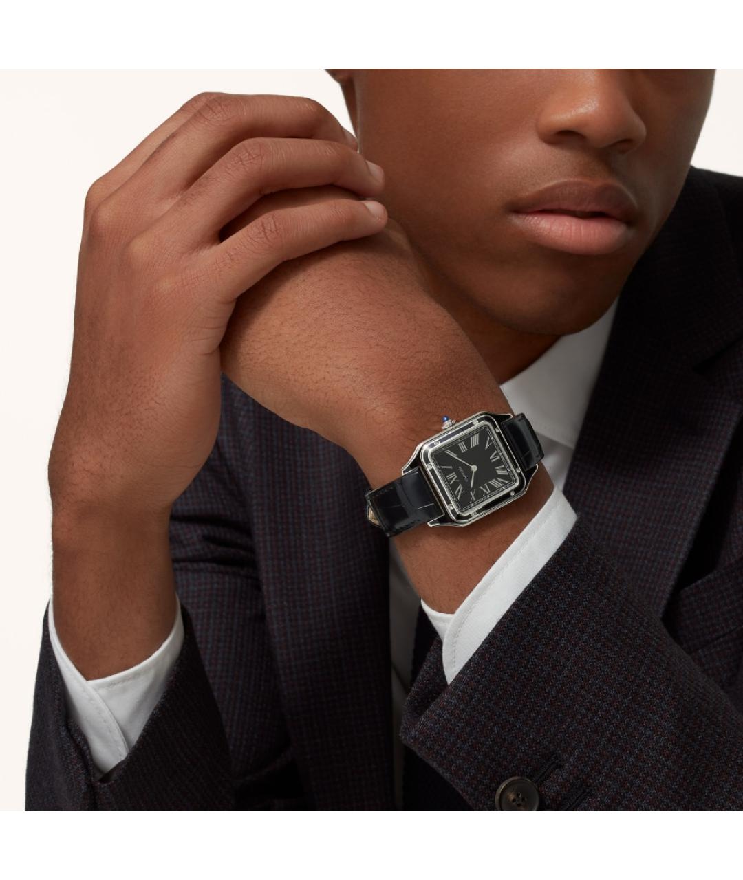 CARTIER Черные часы, фото 5