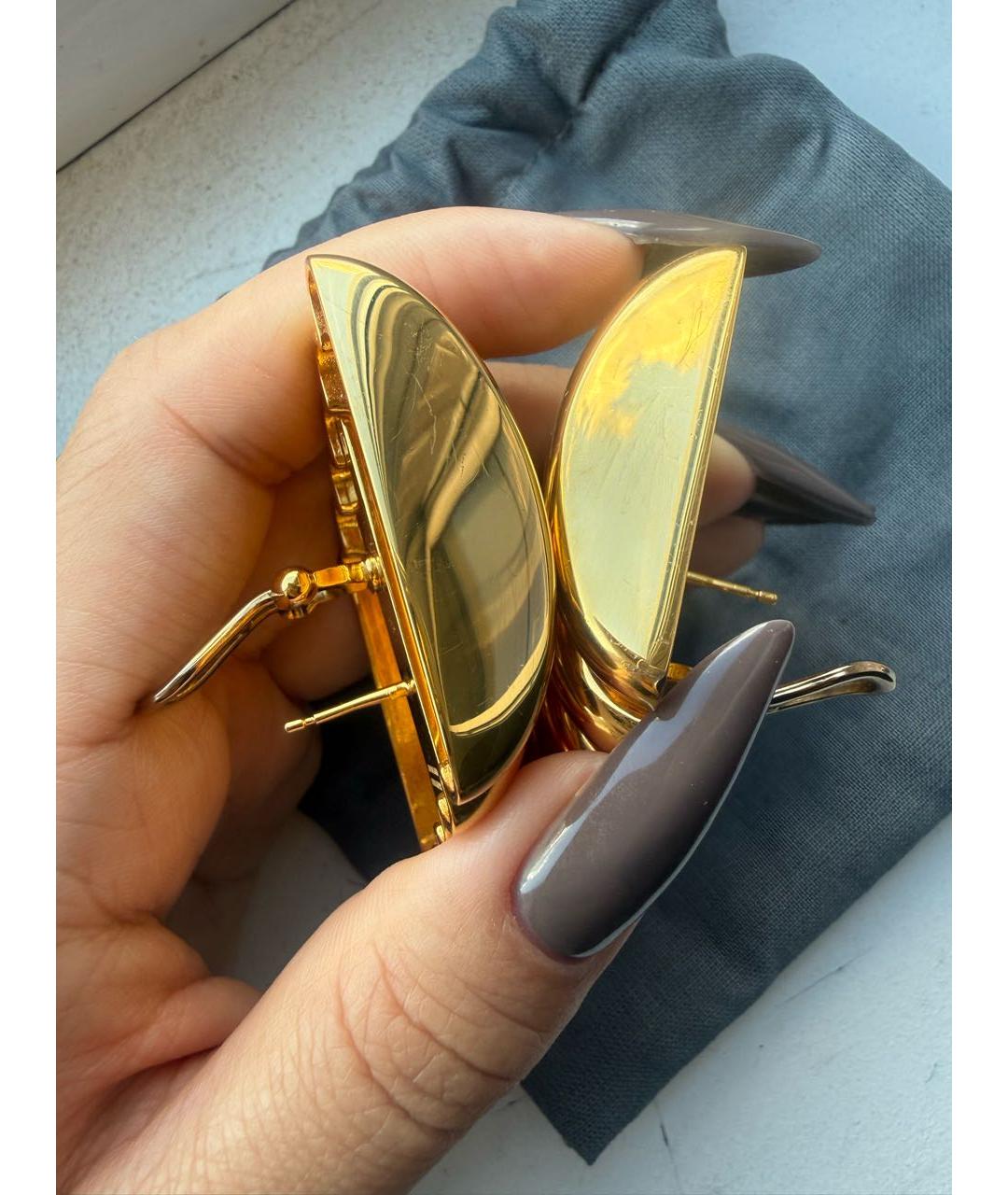 BALENCIAGA Золотые серьги, фото 6