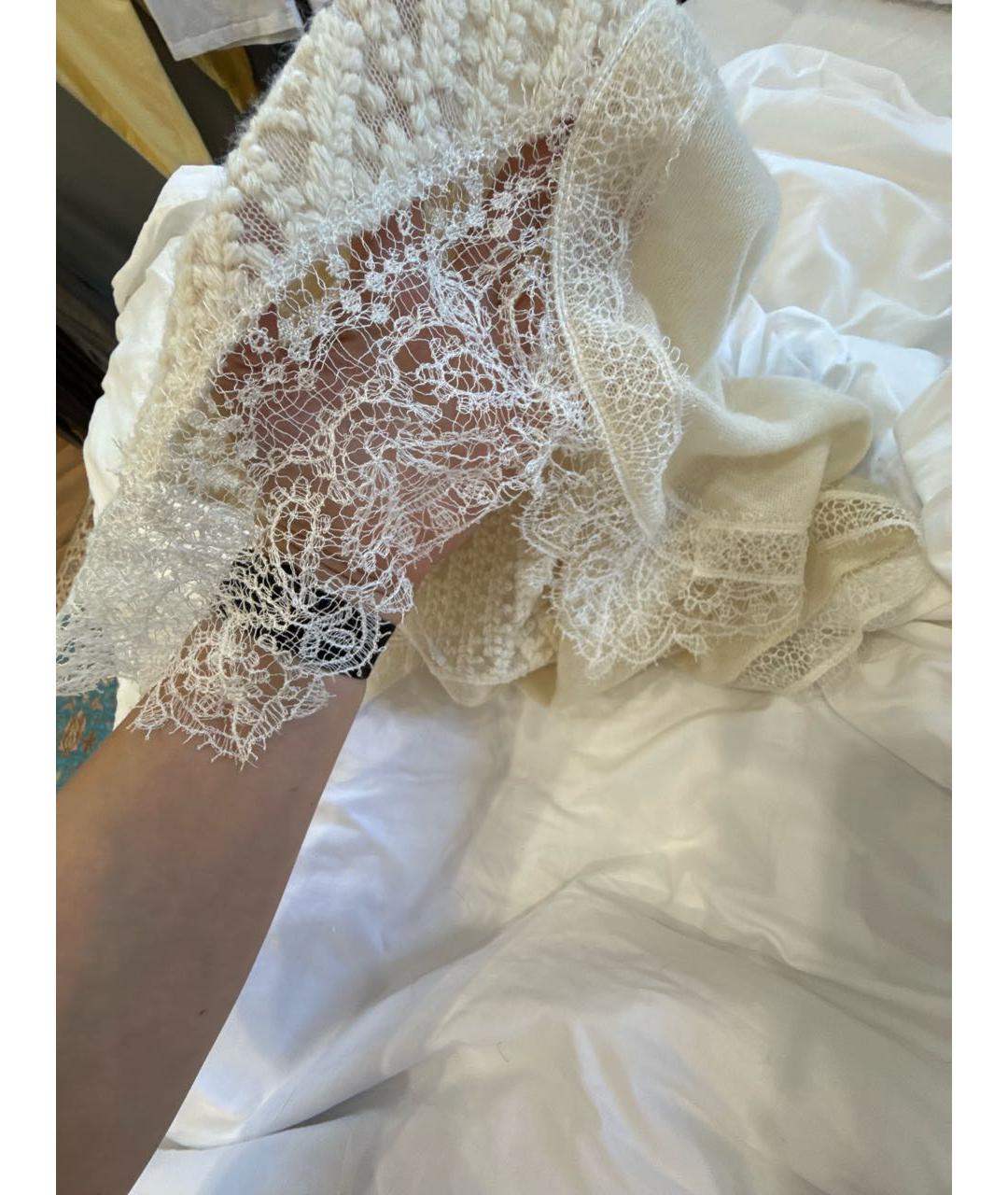 ERMANNO SCERVINO Белый кашемировый джемпер / свитер, фото 8