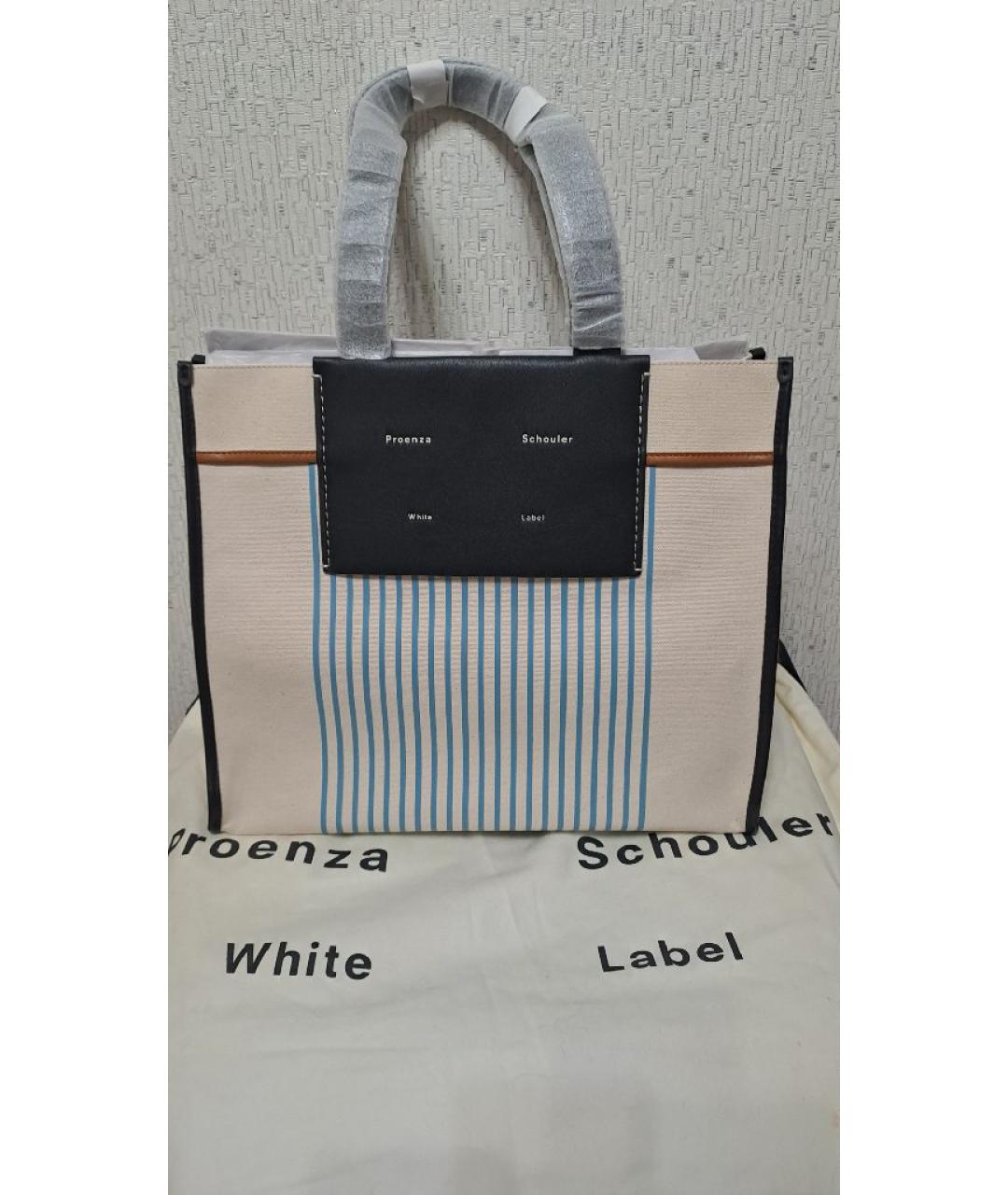 PROENZA SCHOULER Бежевая тканевая сумка тоут, фото 5