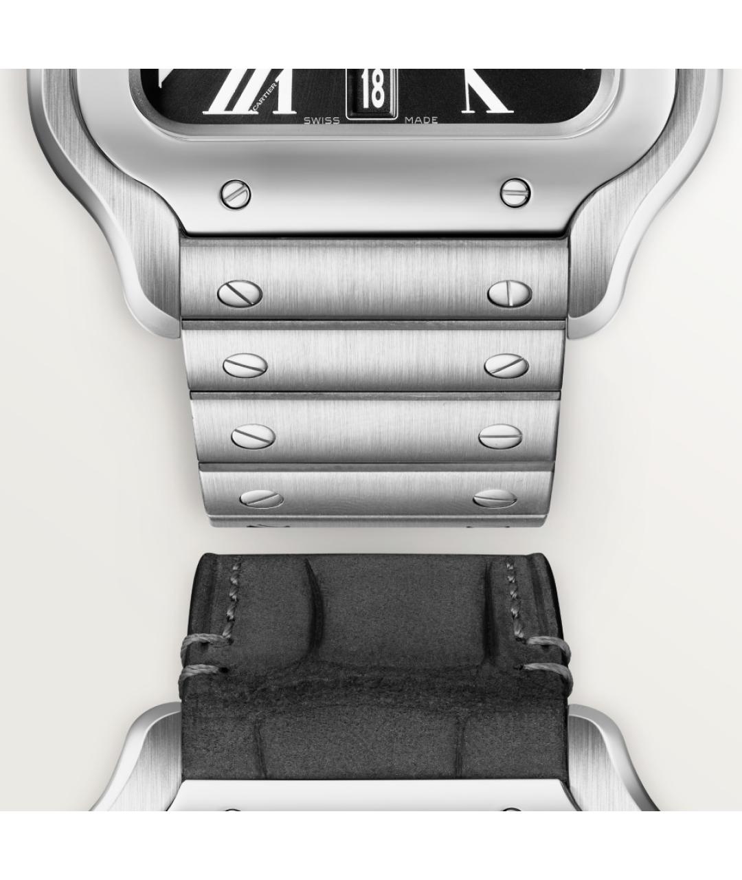 CARTIER Черные часы, фото 3