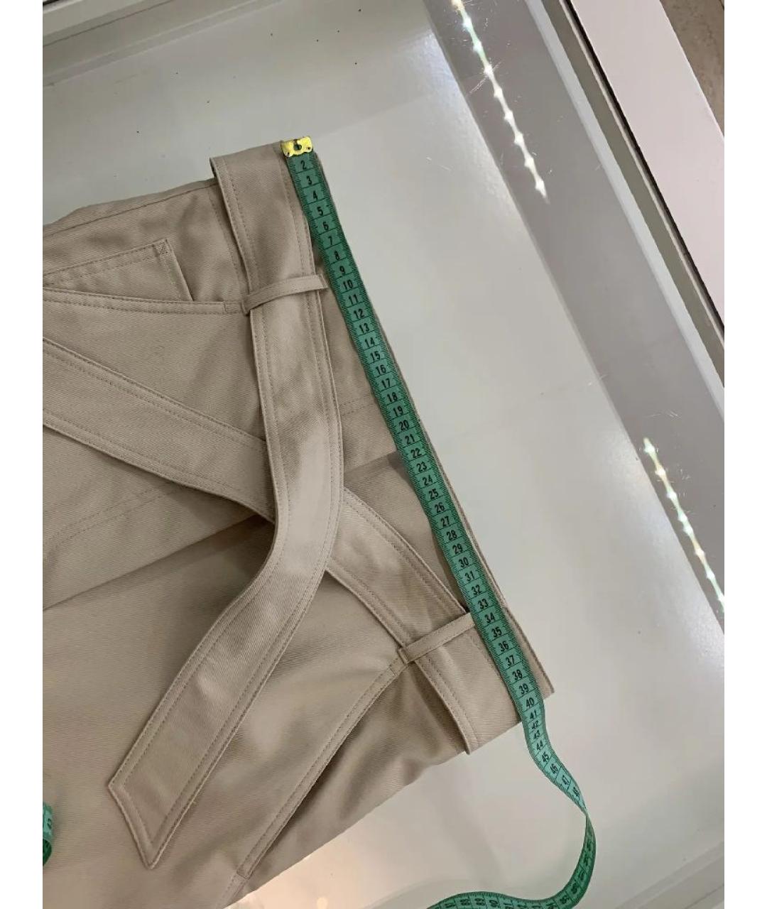 MAX MARA Бежевые хлопковые брюки широкие, фото 6