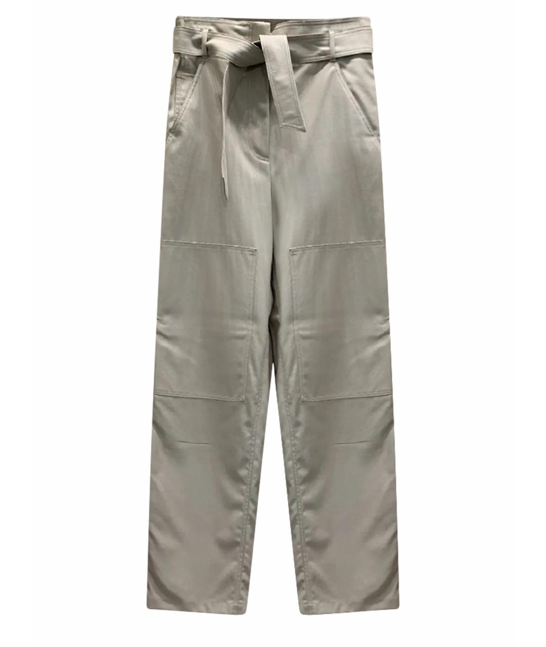 MAX MARA Бежевые хлопковые брюки широкие, фото 1