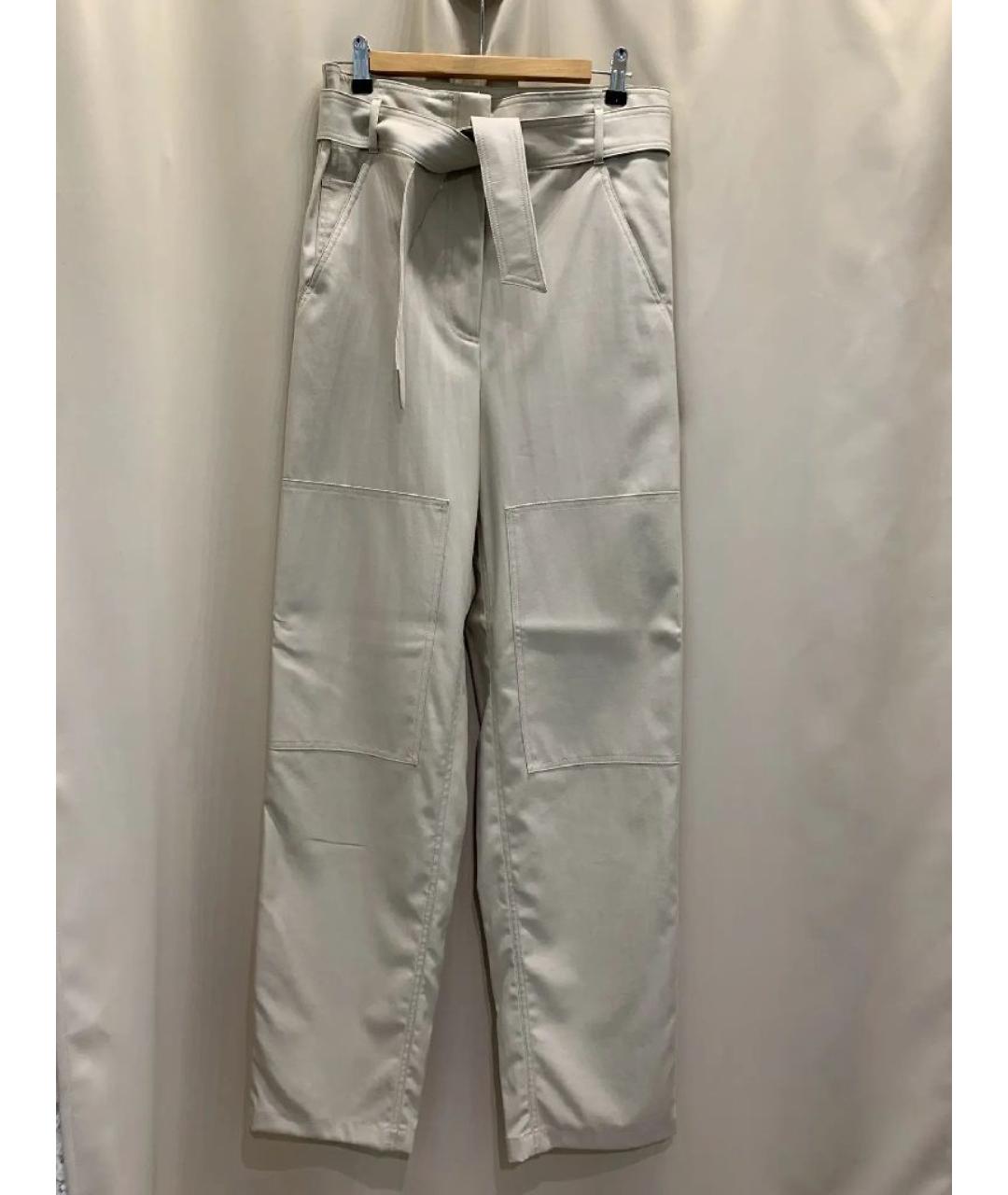 MAX MARA Бежевые хлопковые брюки широкие, фото 9