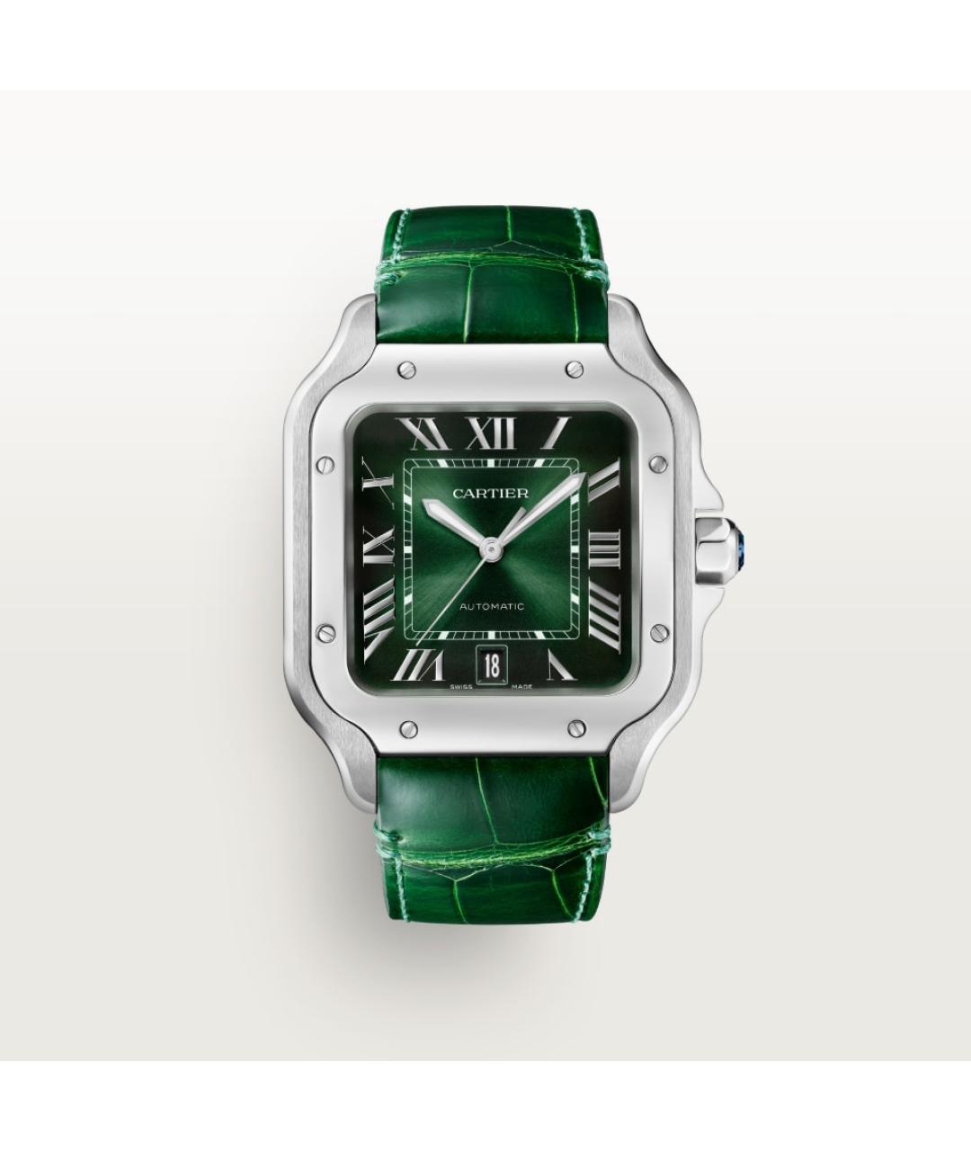 CARTIER Зеленые часы, фото 5