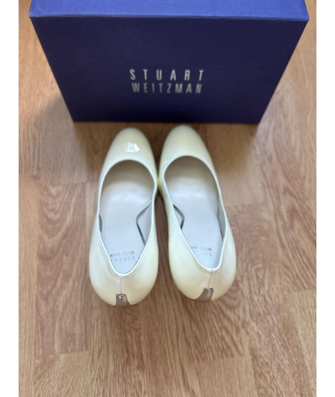 STUART WEITZMAN Белые туфли из лакированной кожи, фото 3